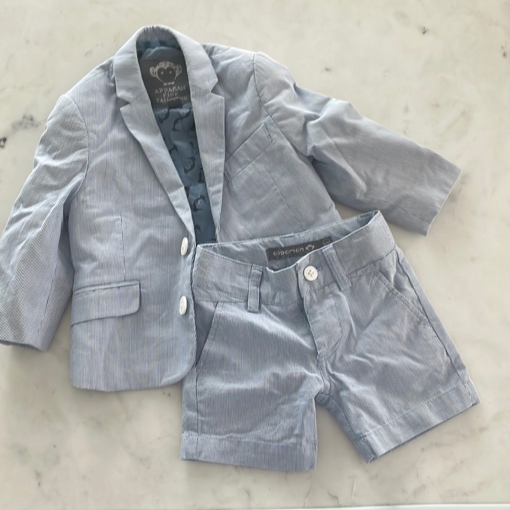 Appaman toddler boys pinstripe suit size 12-18 months